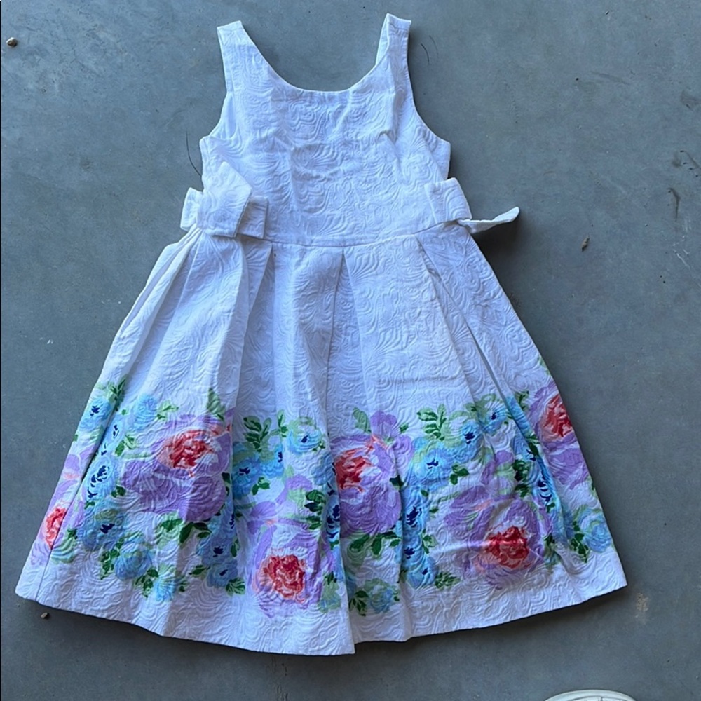 Janie and jack size 5 white and floral dress